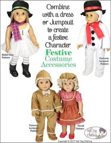 Doll Tag Clothing 18 Inch Modern Festive Costume Accessories 18" Doll Clothes Pattern larougetdelisle