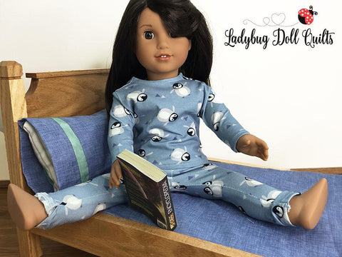 Ladybug Doll Quilts 18 Inch Modern Custom Mattress, Pillow, and Pillowcase Multi Sized Doll Bedding Pattern larougetdelisle