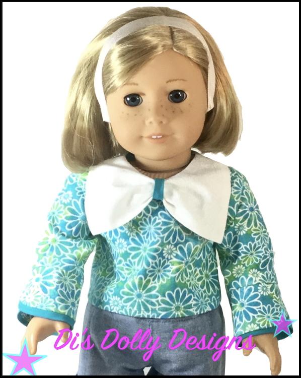 Di's Dolly Designs Bow Beautiful Blouse 18 inch Doll Clothes Pattern