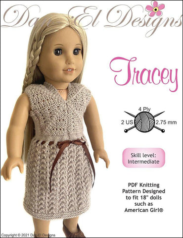 Dan-El Designs Knitting Tracey 18" Doll Knitting Pattern larougetdelisle