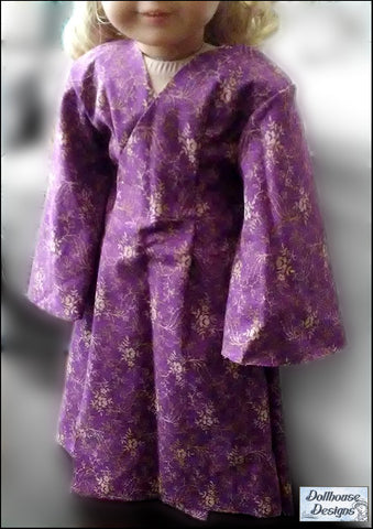 Dollhouse Designs 18 Inch Historical Kyoto 1940s Kimono Robe 18" Doll Clothes Pattern larougetdelisle