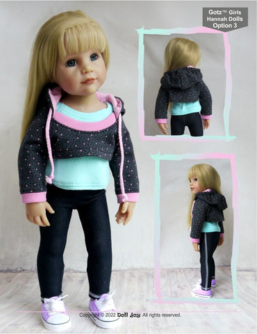 Doll Joy 18 Inch Modern Joy Super Crop Hoodie Pattern for 18" - 19" Dolls larougetdelisle