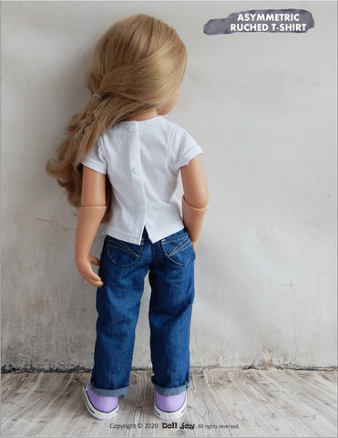 Doll Joy Gotz 19 Inch Asymmetric Ruched T-Shirt Pattern for 19" Gotz Dolls larougetdelisle