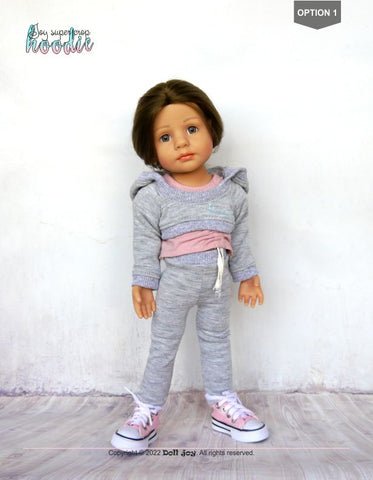 Doll Joy Ruby Red Fashion Friends Joy Super Crop Hoodie Pattern for 14.5" - 15" Dolls larougetdelisle