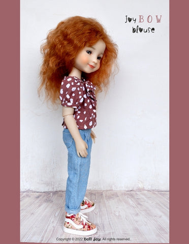 Doll Joy Ruby Red Fashion Friends Joy Bow Blouse 14.5 -15 inch Doll Clothes Pattern larougetdelisle