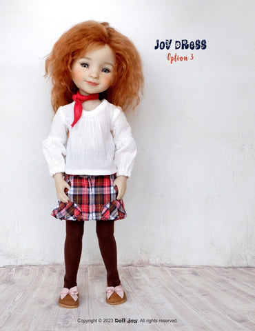 Doll Joy Ruby Red Fashion Friends Joy Dress 14.5-15" Doll Clothes Pattern larougetdelisle