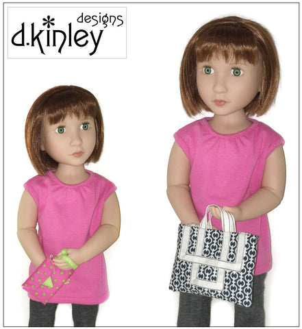 Dkinley Designs 18 Inch Modern Art Deco Bags Accessory Pattern for 14-18" Dolls larougetdelisle