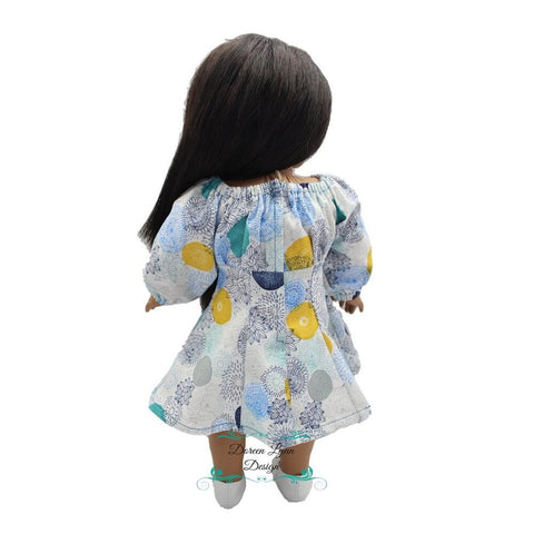 Doreen Lynn Design 18 Inch Modern Hollyhock Dress 18" Doll Clothes Pattern larougetdelisle