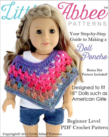 Little Abbee Crochet Doll Poncho Crochet Pattern larougetdelisle
