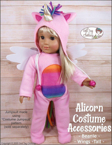 Doll Tag Clothing 18 Inch Modern Alicorn Costume Accessories 18" Doll Clothes Pattern larougetdelisle