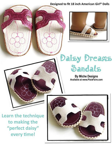 Miche Designs Shoes Daisy Dreams Sandals 18" Doll Shoes larougetdelisle