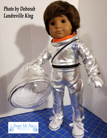 Forget Me Not Designs 18 Inch Modern Mercury Flightsuit 18" Doll Clothes Pattern larougetdelisle