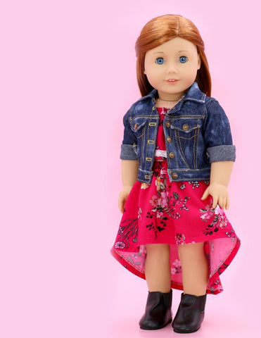 Soda Pop Street 18 Inch Modern Maisy Dress 18" Doll Clothes Pattern larougetdelisle