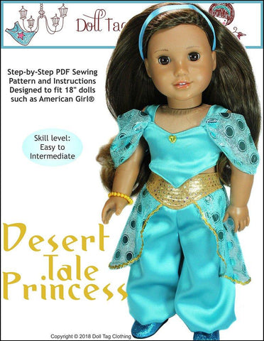 Doll Tag Clothing 18 Inch Modern Desert Tale Princess 18" Doll Clothes Pattern larougetdelisle