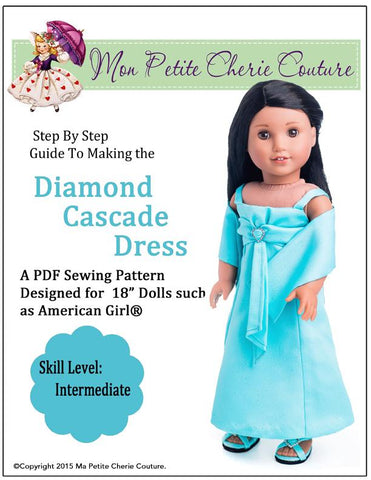 Mon Petite Cherie Couture 18 Inch Modern Diamond Cascade Dress 18" Doll Clothes larougetdelisle
