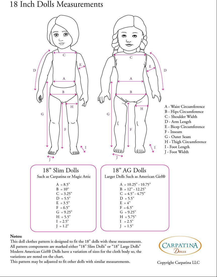 american girl doll foot measurements