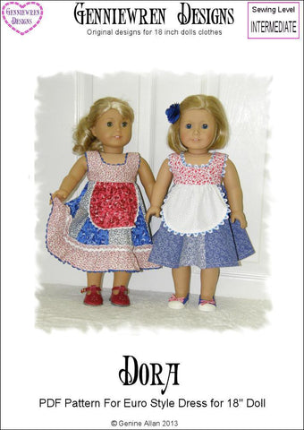 Genniewren 18 Inch Modern Dora Dress 18" Doll Clothes Pattern larougetdelisle