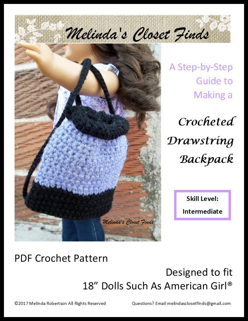 crochet drawstring backpack