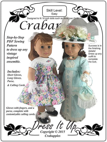 Crabapples 18 Inch Modern Dress it Up 18" Doll Clothes Pattern larougetdelisle