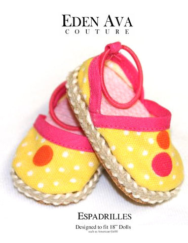 Eden Ava Free Shoes Espadrilles 18" Doll Shoes larougetdelisle