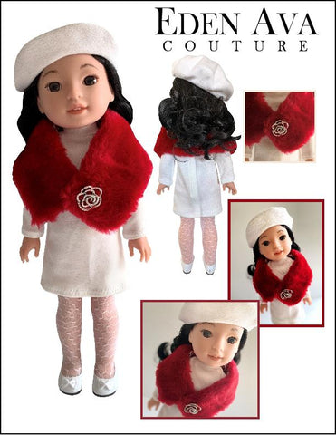 Eden Ava WellieWishers Peppermint Snow Outfit 14.5" Doll Clothes Pattern larougetdelisle