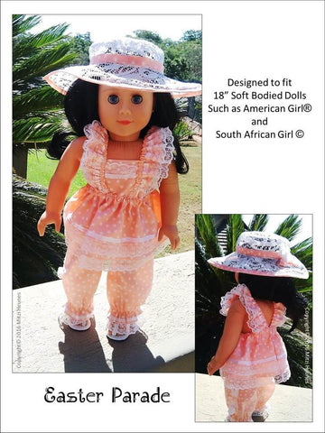 Little Miss Muffett 18 Inch Modern Easter Parade 18" Doll Clothes Pattern larougetdelisle