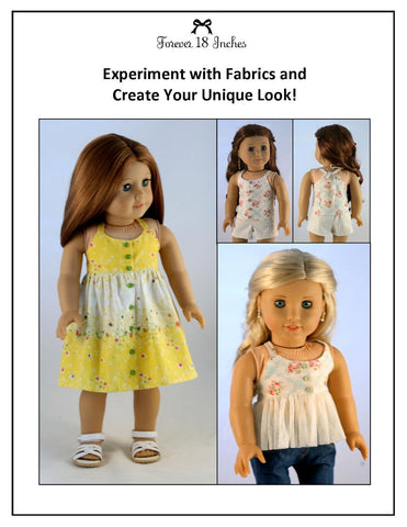 Forever 18 Inches 18 Inch Modern Endless Summer Halter Dress and Top 18" Doll Clothes larougetdelisle