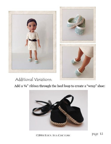 Eden Ava H4H/Les Cheries Espadrilles for 13-14.5" Dolls larougetdelisle