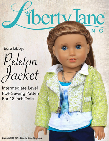 Liberty Jane 18 Inch Modern Peleton Jacket 18" Doll Clothes Pattern larougetdelisle