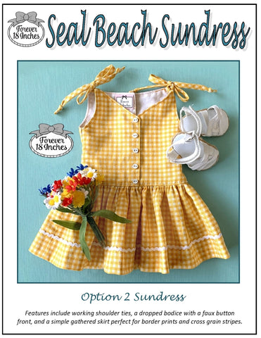 Forever 18 Inches 18 Inch Modern Seal Beach Sundress 18" Doll Clothes Pattern larougetdelisle