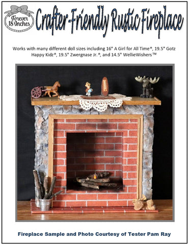 Forever 18 Inches 18 Inch Modern Crafter-Friendly Fireplaces for 14" - 19" Dolls larougetdelisle