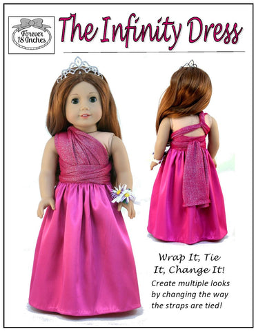 Forever 18 Inches 18 Inch Modern Infinity Dress 18" Doll Clothes Pattern larougetdelisle
