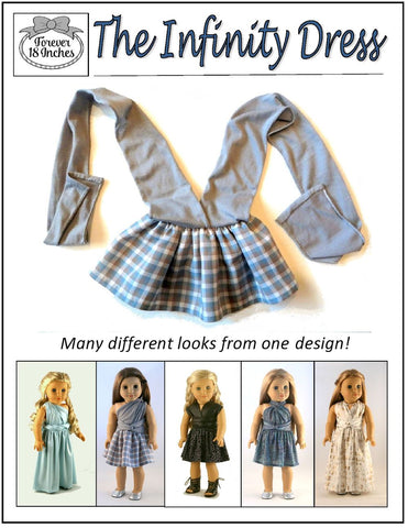 Forever 18 Inches 18 Inch Modern Infinity Dress 18" Doll Clothes Pattern larougetdelisle