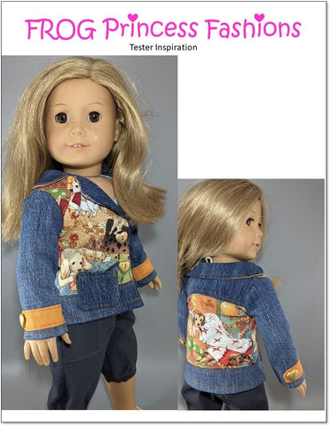 Frog Princess Fashions 18 Inch Modern Paisley, Please! Jacket 18" Doll Clothes Pattern larougetdelisle