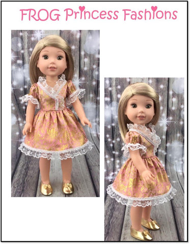 Frog Princess Fashions WellieWishers Charm School Dress 14.5" Doll Clothes Pattern larougetdelisle