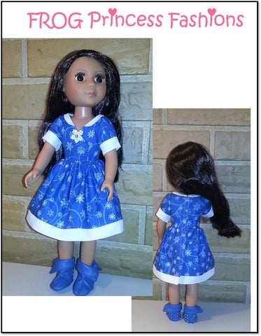 Frog Princess Fashions WellieWishers Charm School Dress 14.5" Doll Clothes Pattern larougetdelisle