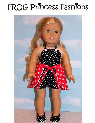 Frog Princess Fashions 18 Inch Modern Ladybug Romper 18" Doll Clothes Pattern larougetdelisle