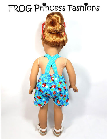 Frog Princess Fashions 18 Inch Modern Ladybug Romper 18" Doll Clothes Pattern larougetdelisle