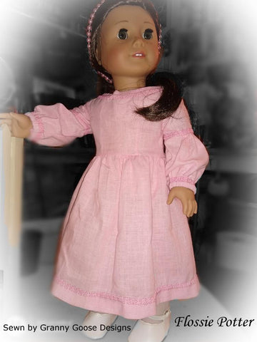 Flossie Potter 18 Inch Historical 1800s Simple Stitches Dress 18" Doll Clothes larougetdelisle