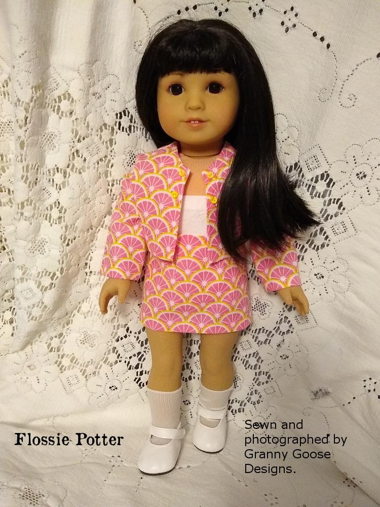 Flossie Potter 1970s Fringe Jacket And Mini Skirt Doll Clothes Pattern 18