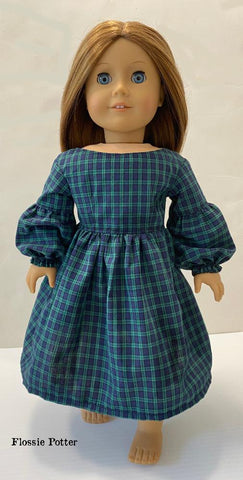 Flossie Potter 18 Inch Historical 1800s Simple Stitches Dress 18" Doll Clothes larougetdelisle