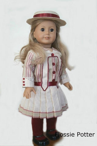 Flossie Potter 18 Inch Historical Central Park, 1904 18" Doll Clothes Pattern larougetdelisle