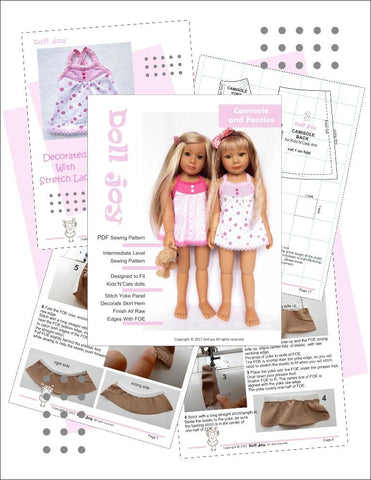 Doll Joy Kidz n Cats Camisole and Panties Pattern for Kidz N Cats Dolls larougetdelisle