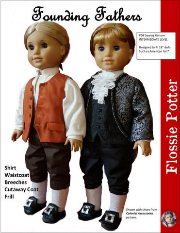 Flossie Potter 18 Inch Boy Doll Founding Fathers 18" Doll Clothes Pattern larougetdelisle