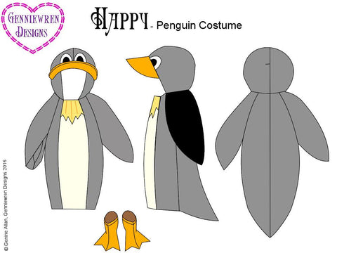 Genniewren 18 Inch Modern Happy Penguin Costume 18" Doll Clothes larougetdelisle