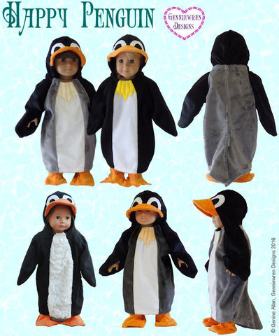 Genniewren 18 Inch Modern Happy Penguin Costume 18" Doll Clothes larougetdelisle