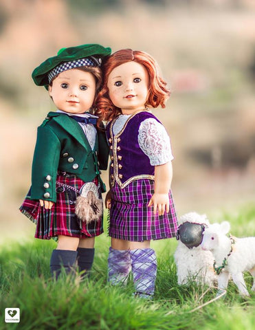 Genniewren 18 Inch Modern Girl's Highland Bundle 18" Doll Clothes Pattern larougetdelisle