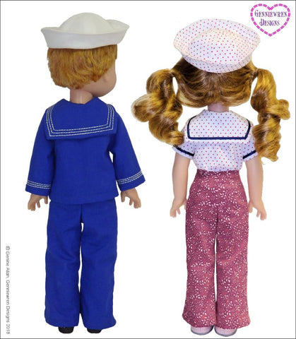 Genniewren WellieWishers Ship Ahoy 14.5" Doll Clothes Pattern larougetdelisle