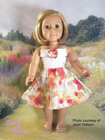 Lovely Lilacs 18 Inch Modern Garden Pretty 18" Doll Clothes Pattern larougetdelisle