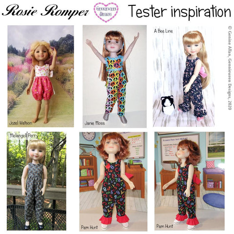 Genniewren Ruby Red Fashion Friends Rosie Romper Doll Clothes Pattern for Ruby Red Fashion Friends™ larougetdelisle